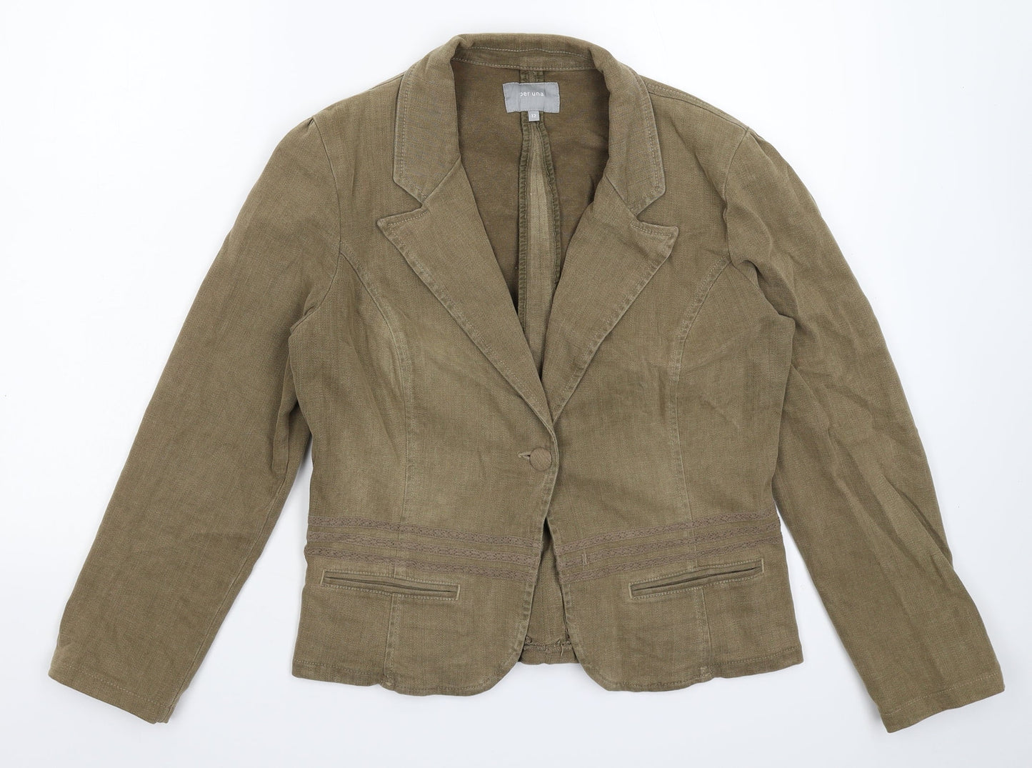 Per Una Womens Beige   Jacket Blazer Size 12