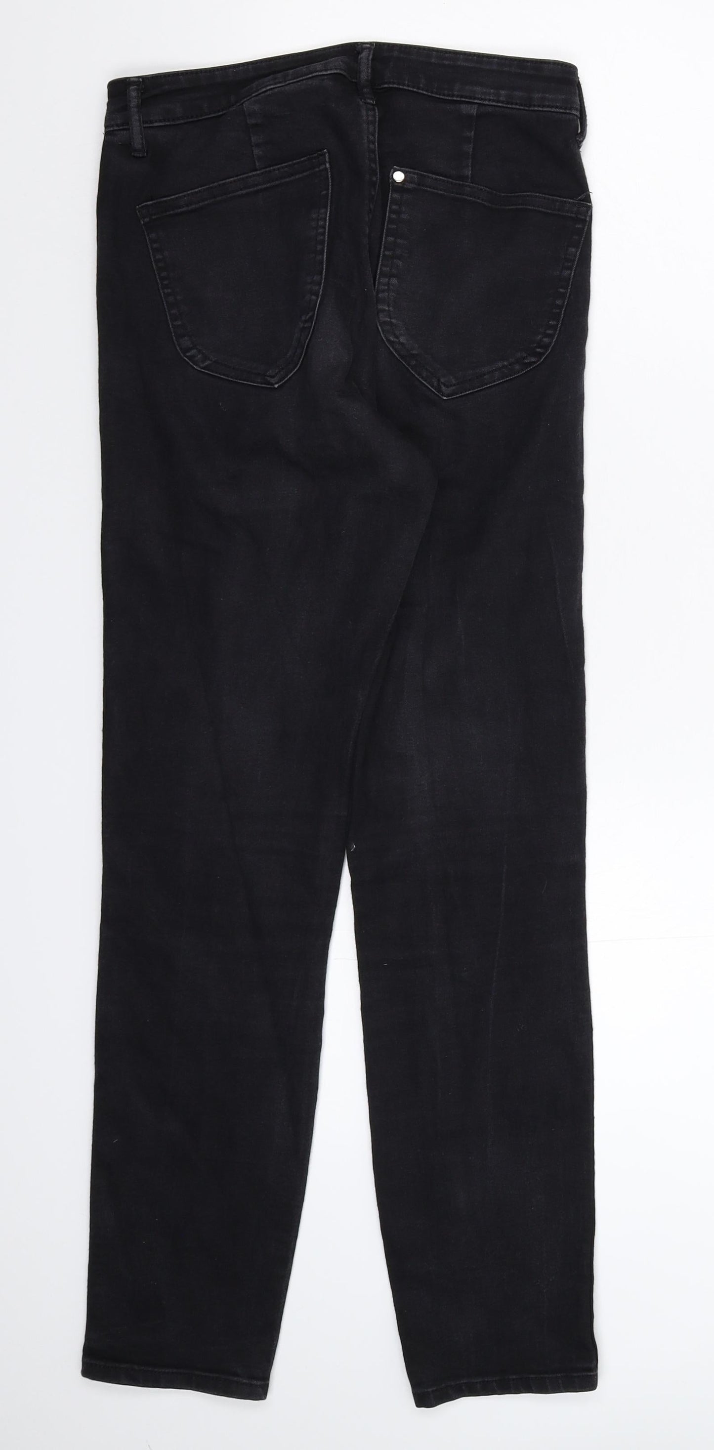 H&M Womens Black  Denim Skinny Jeans Size 26 in L28 in