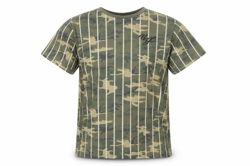 Primark Boys Green Striped  Basic T-Shirt Size 9-10 Years