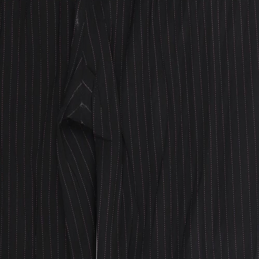 River Island Womens Black Striped  Trousers  Size 16 L27 in
