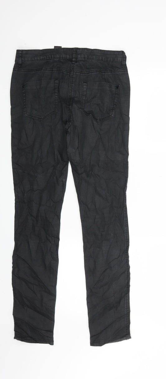 NEXT Womens Black  Denim Skinny Jeans Size 8 L27 in
