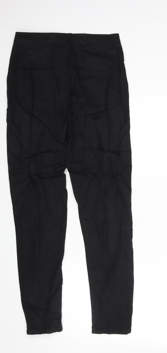 PRETTYLITTLETHING Womens Black  Denim Skinny Jeans Size 10 L27 in