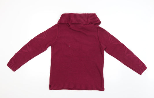 Isle Essentials Womens Purple   Pullover Jumper Size S