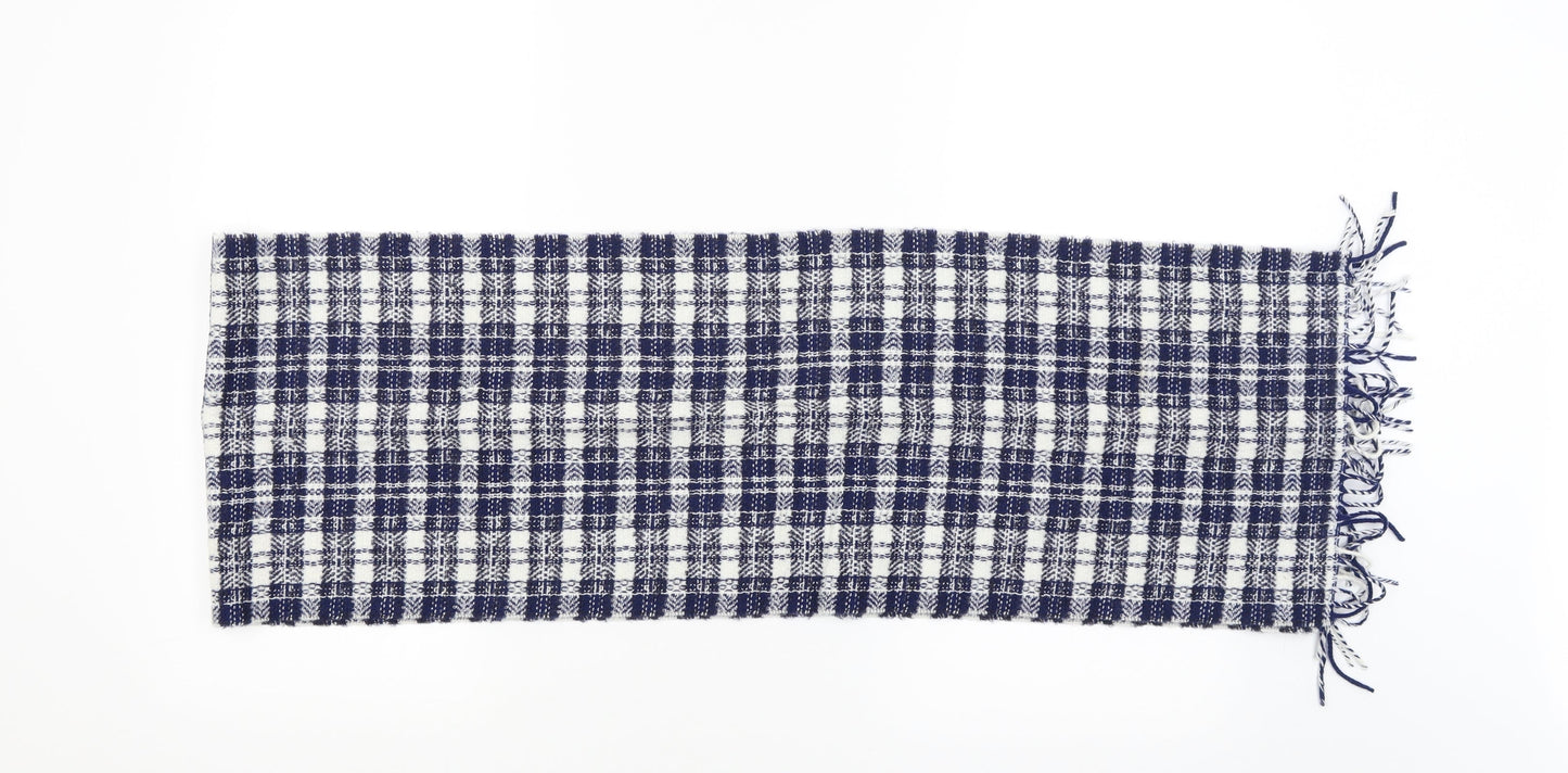 Preworn Womens Blue Check   Scarf