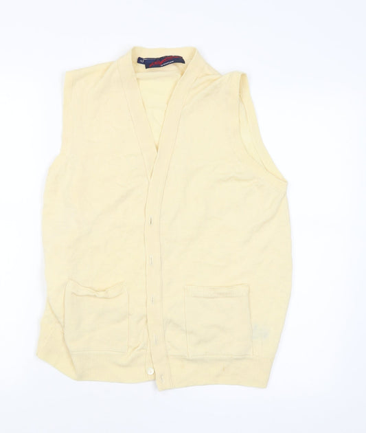 Kilspindle Womens Yellow   Vest Jumper Size 40