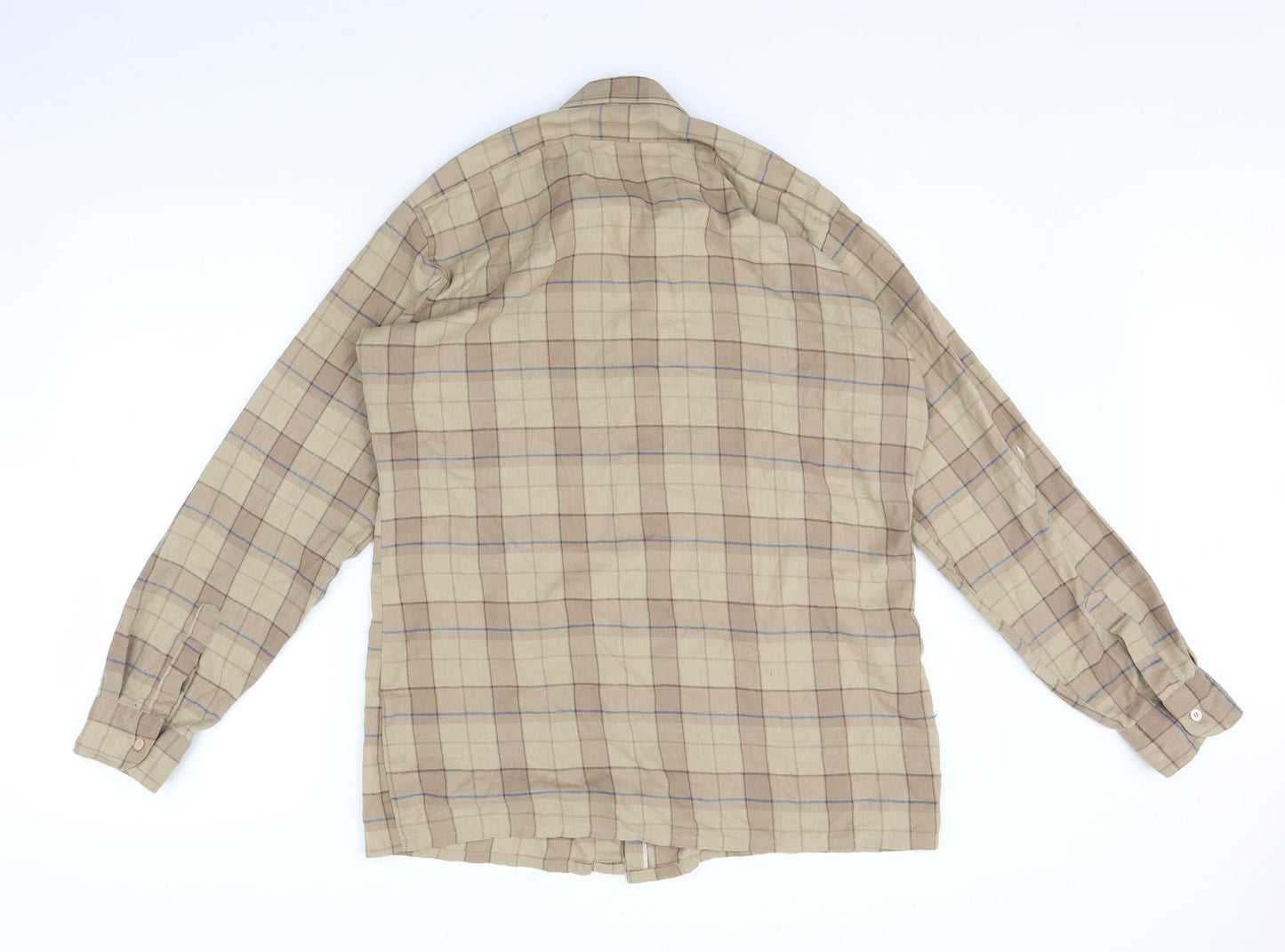 Willow Mens Brown Plaid   Button-Up Size L