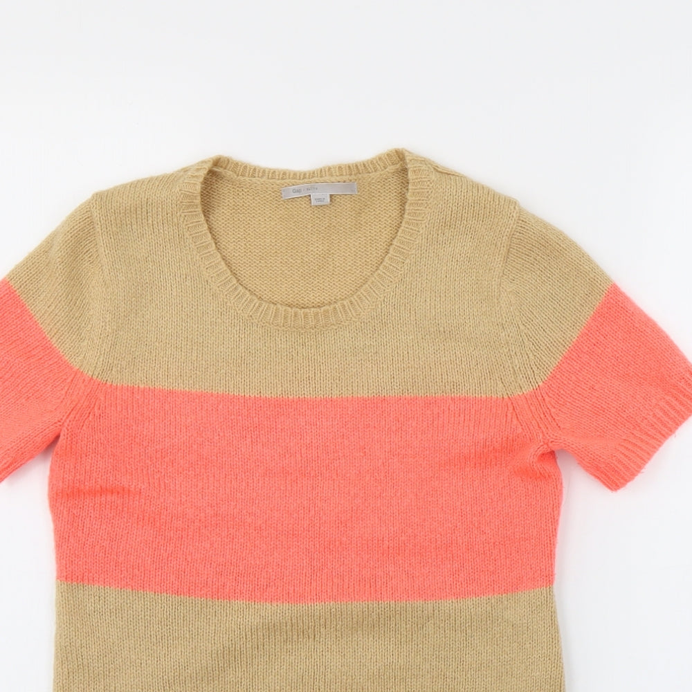 Gap Womens Beige Striped  Pullover Jumper Size XS