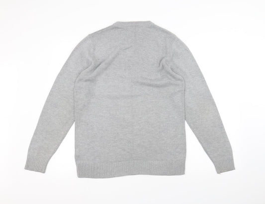 Easy Mens Grey   Pullover Jumper Size S