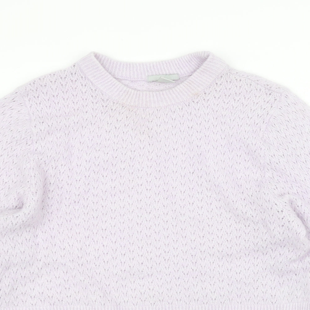 H&M Womens Purple   Pullover Jumper Size L