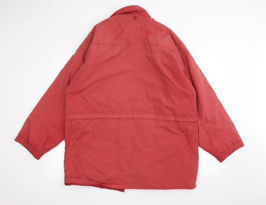 Essentials Womens Red   Pea Coat Coat Size 14