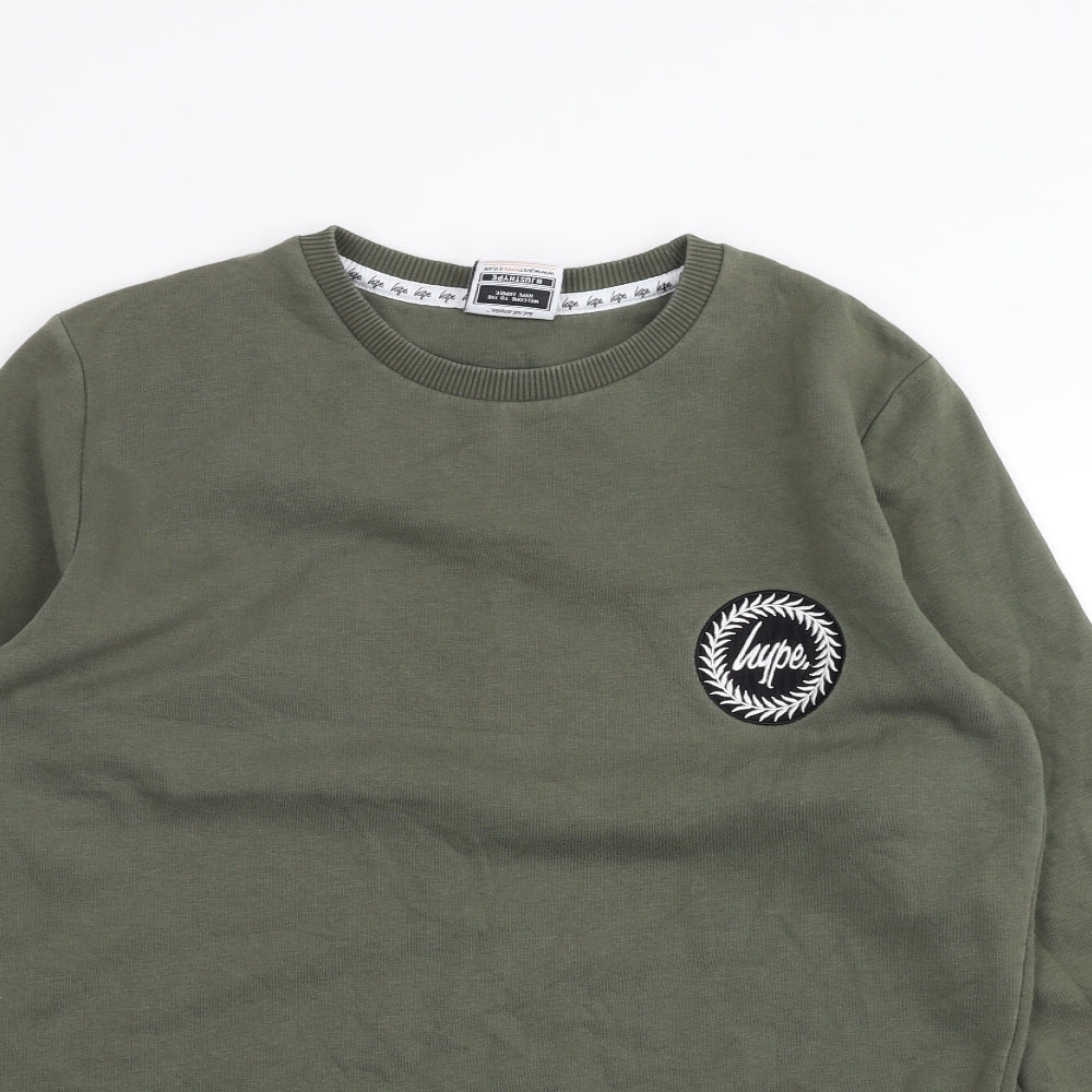 Hype Mens Green   Pullover Jumper Size S