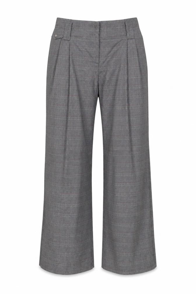 Per Una Womens Grey Check  Dress Pants Trousers Size 14 L27 in