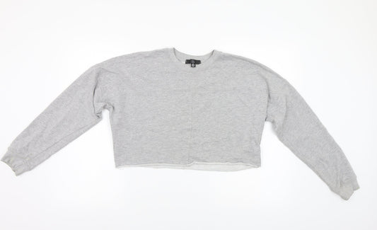 Missguided Womens Grey   Pullover Sweatshirt Size S  - crop sweatshirt