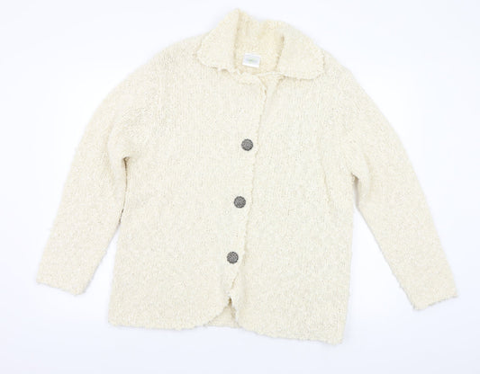 Classics Womens White  Knit Pullover Jumper Size L