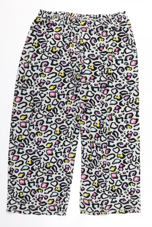 Preworn Womens White Animal Print  Trousers  Size M L24 in