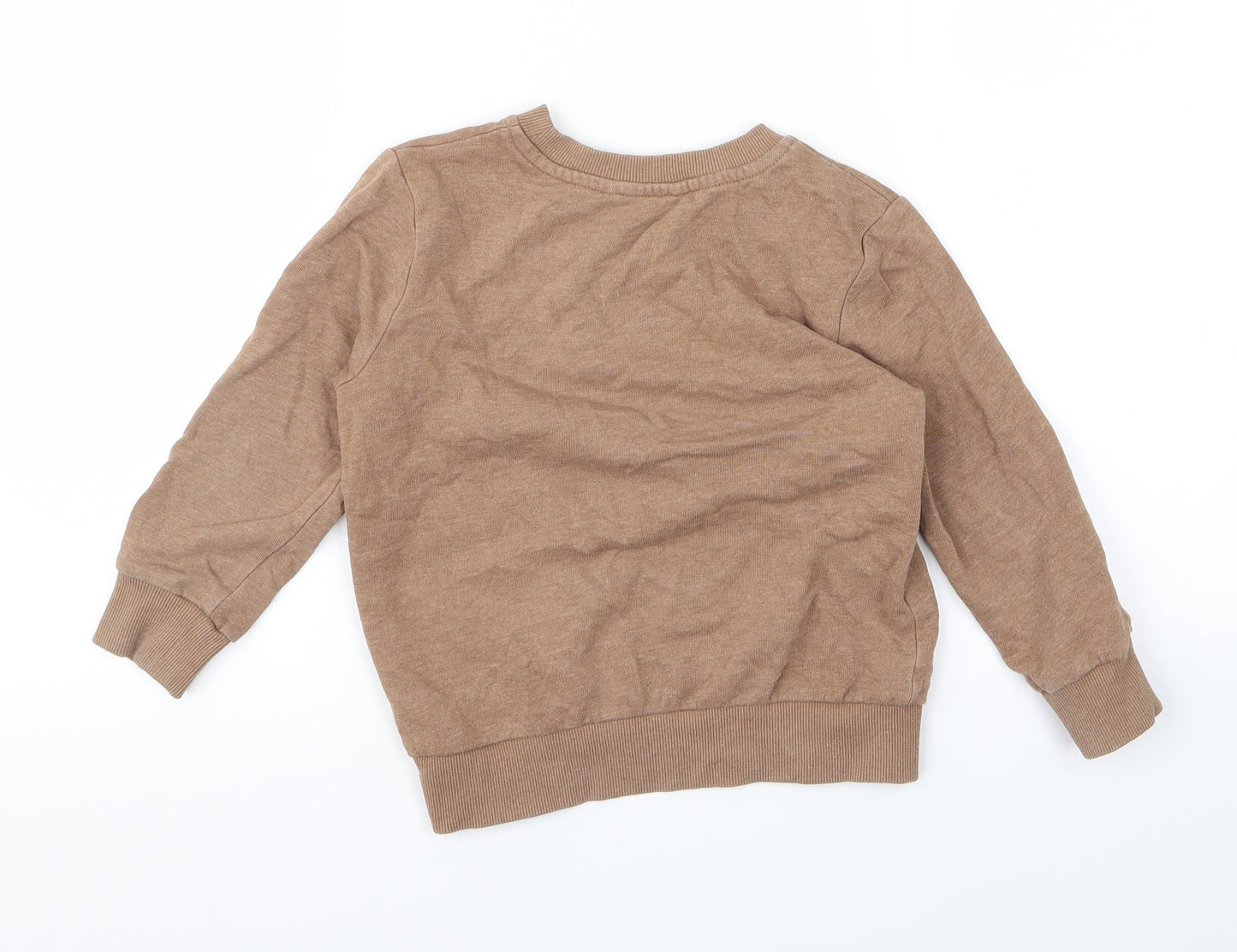George Boys Brown   Pullover Jumper Size 3 Years  - dinosaur