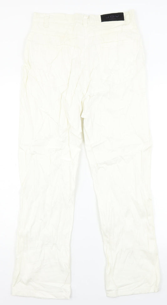 JDV Womens White  Denim Straight Jeans Size 14 L26 in
