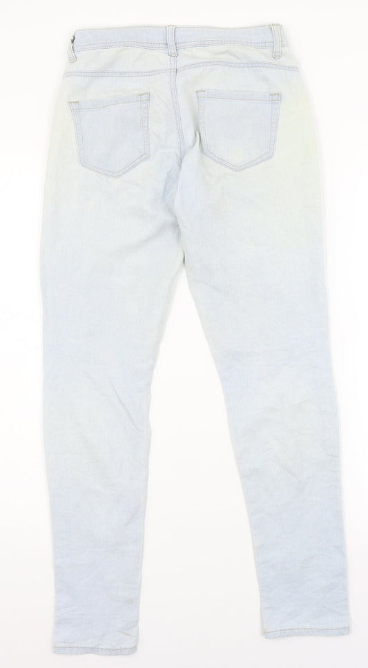 Preworn Womens Blue  Denim Skinny Jeans Size 8 L28 in