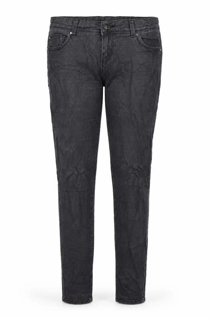 Front view of Denim Co. women’s black denim skinny jeans, size UK 12, 29-inch leg