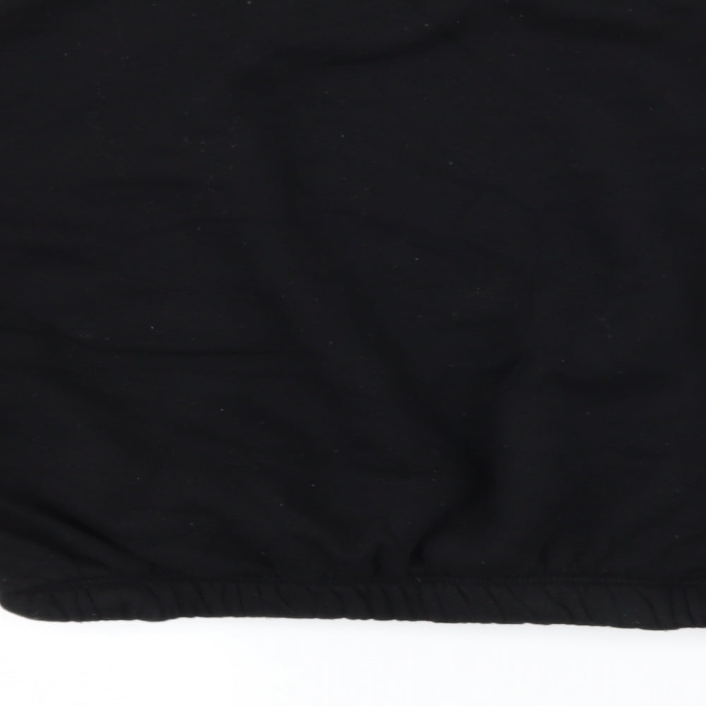 Primark Womens Black  Jersey Pullover Sweatshirt Size 10  - Cropped