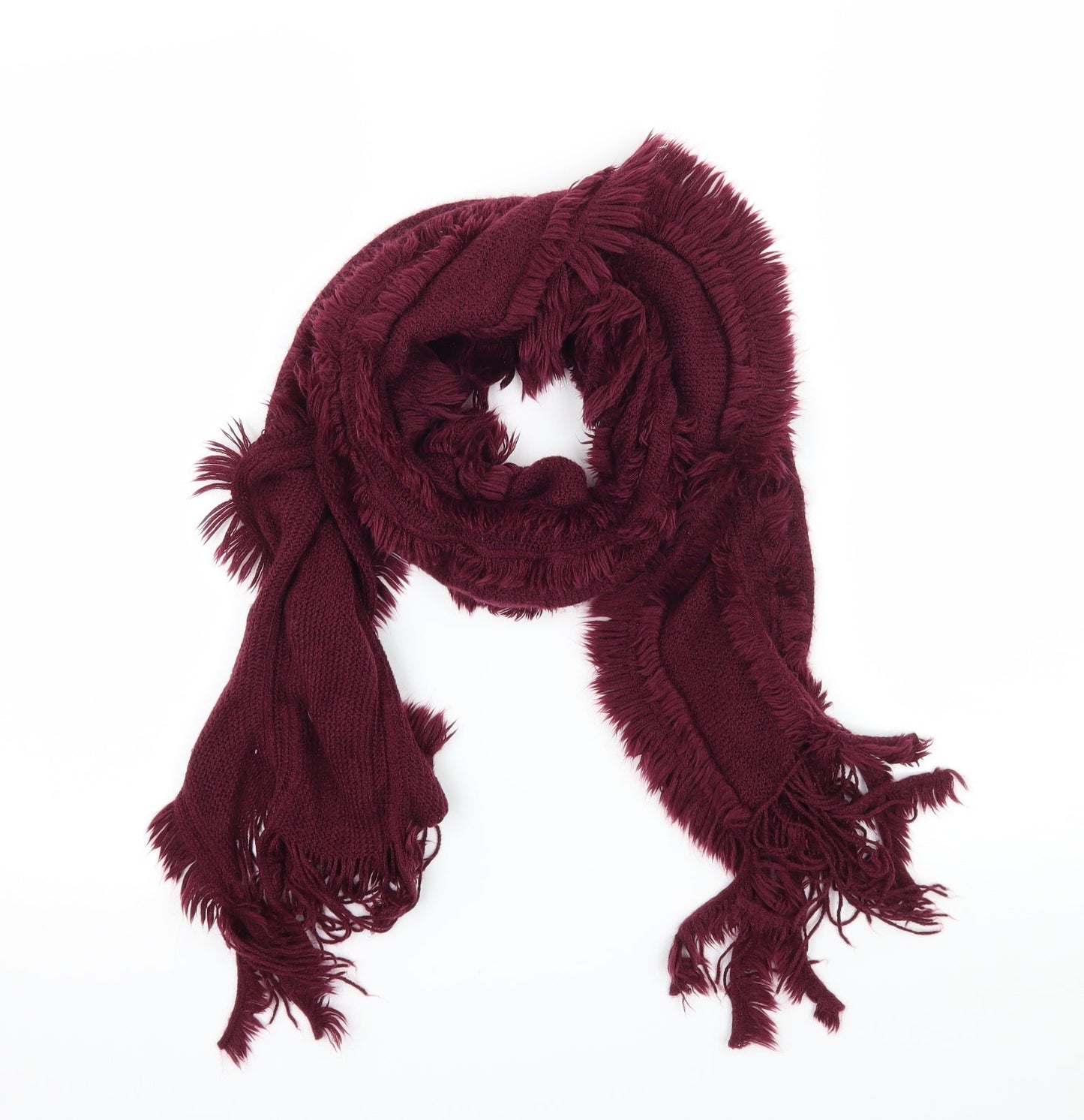 Preworn  Purple  Knit  Scarf