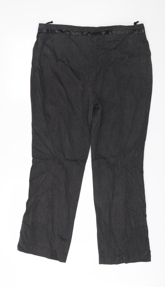 Marks and Spencer Womens Grey   Rain Trousers Trousers Size 14 L28 in