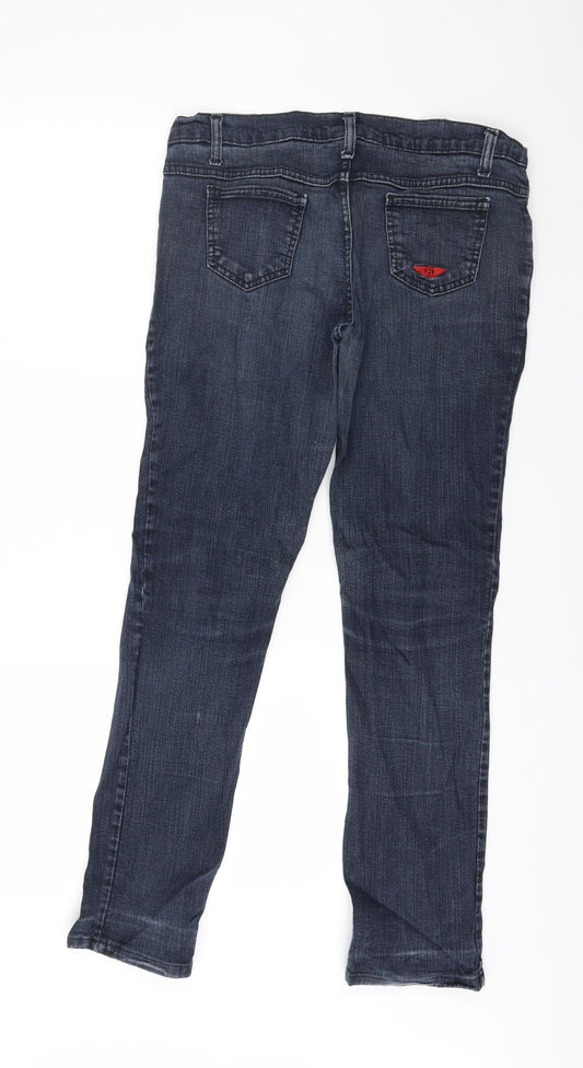 Preworn Womens Blue  Denim Straight Jeans Size 32 in L29 in