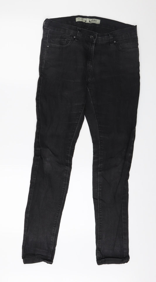 Denim & Co. Womens Grey  Denim Skinny Jeans Size 8 L30 in