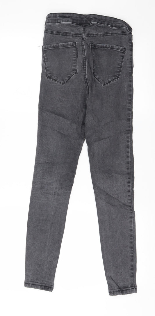 Denim & Co. Womens Grey  Denim Skinny Jeans Size 8 L27 in