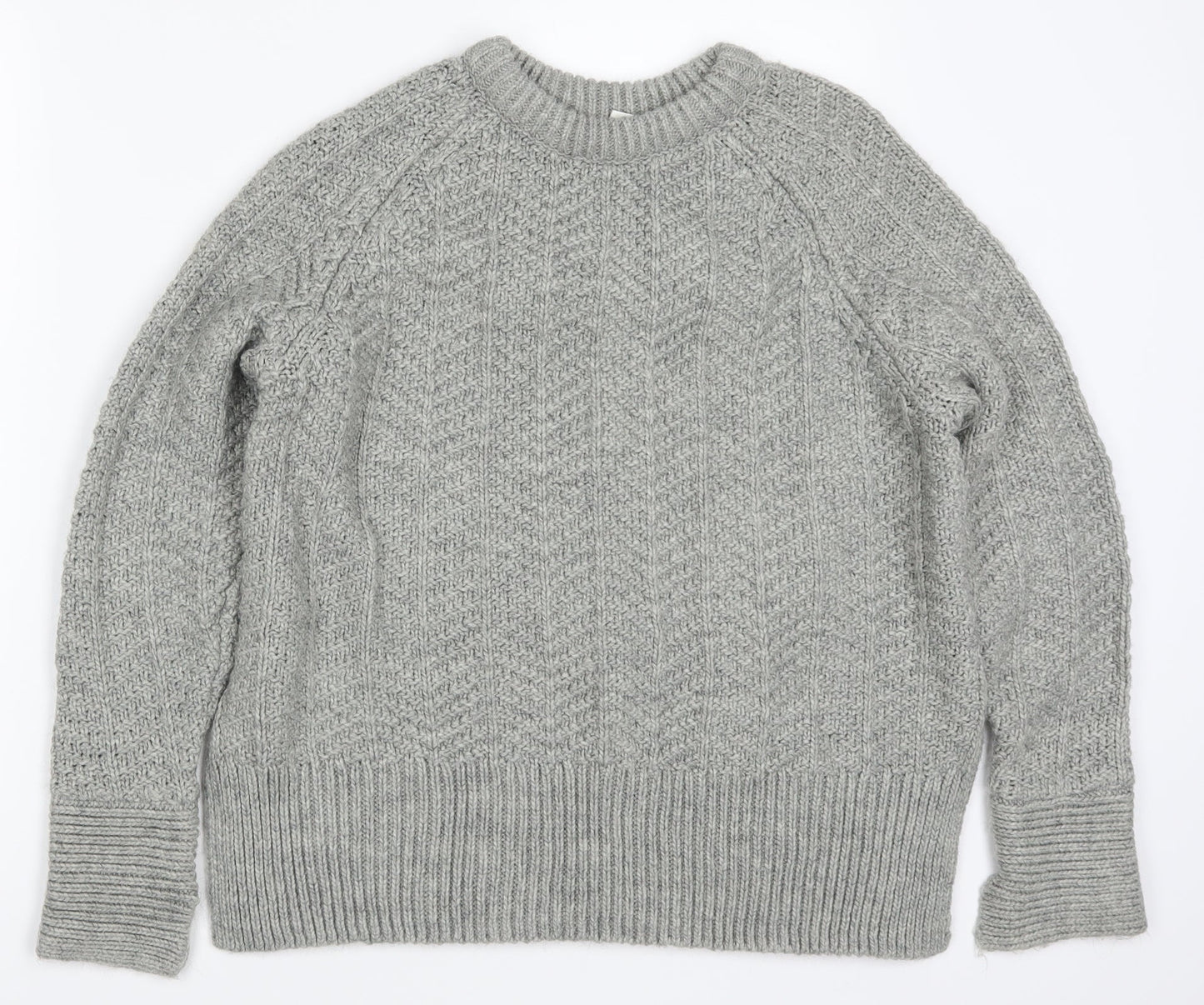 H&M Womens Grey  Knit Pullover Jumper Size S