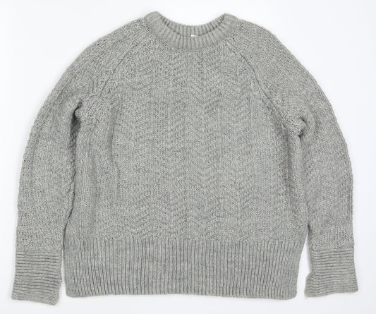 H&M Womens Grey  Knit Pullover Jumper Size S