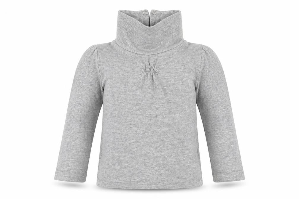 Front view of Preworn girls’ grey basic t-shirt, size 2, years