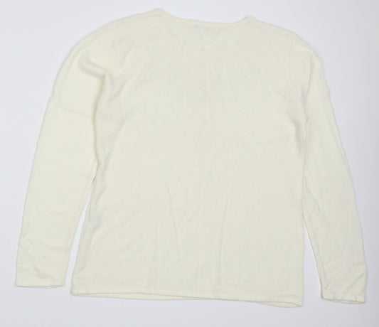 Fosby Womens Ivory   Pullover Jumper Size L