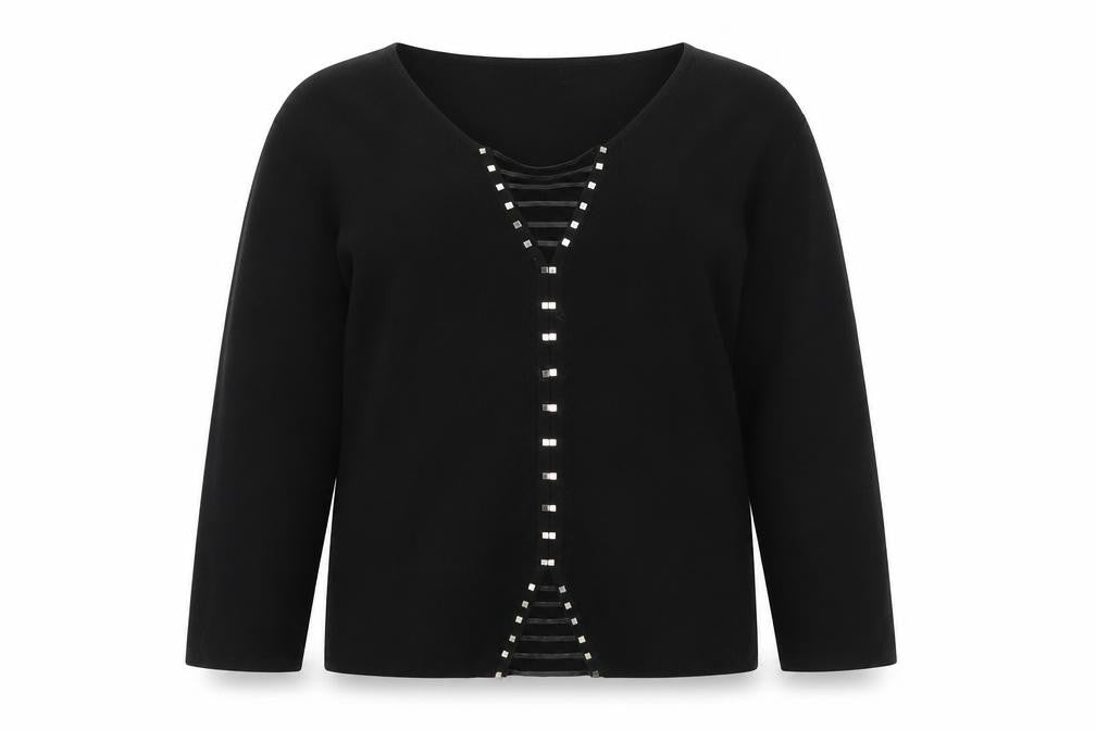 Front view of Roman women’s black jumper, size S