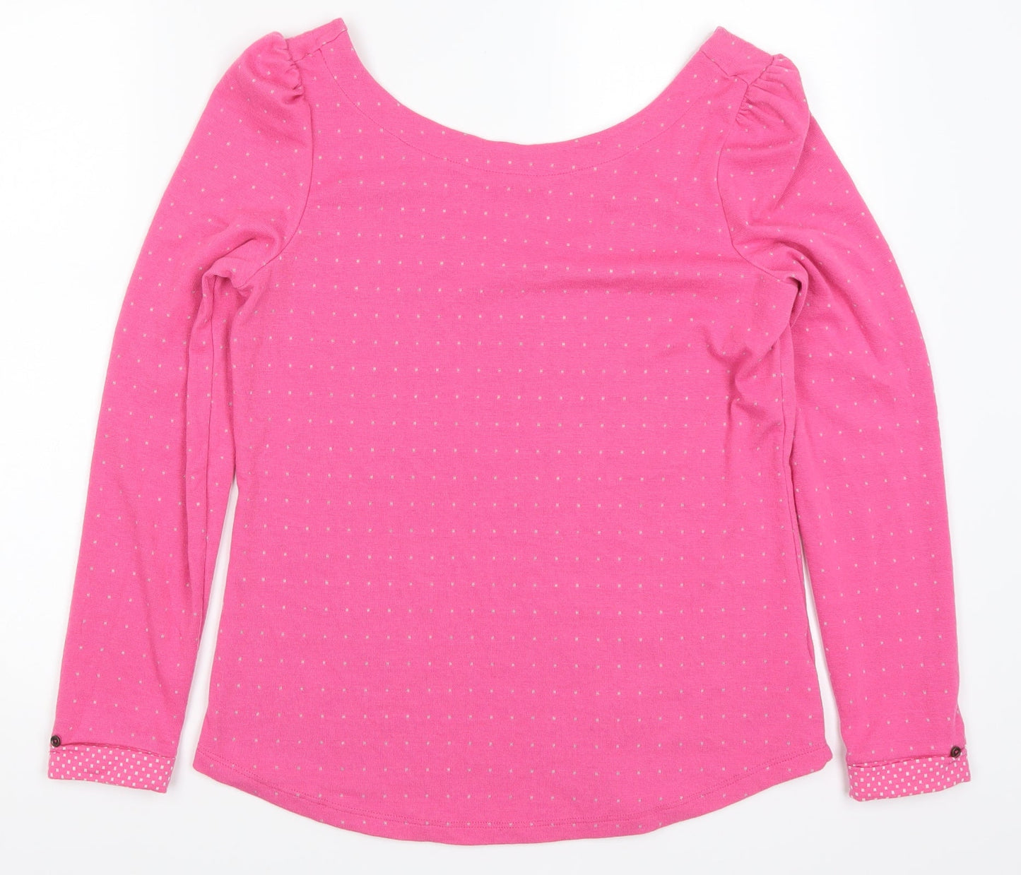 EDC Womens Pink Polka Dot  Pullover Sweatshirt Size M