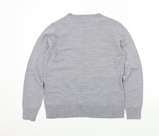 Papaya Womens Grey   Henley Jumper Size 10