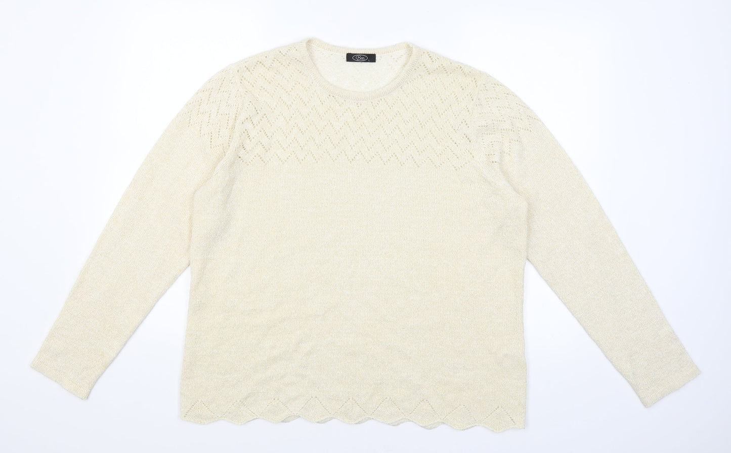 BM Womens Gold   Pullover Jumper Size L