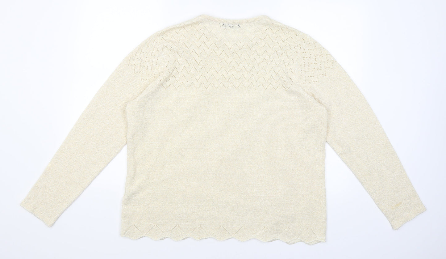 BM Womens Gold   Pullover Jumper Size L