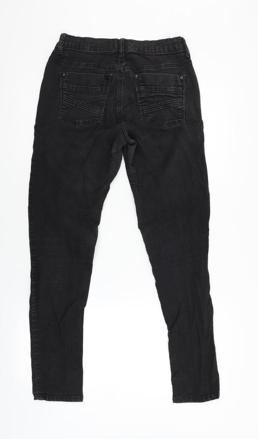 Dorothy Perkins Womens Black  Denim Skinny Jeans Size 12 L29 in