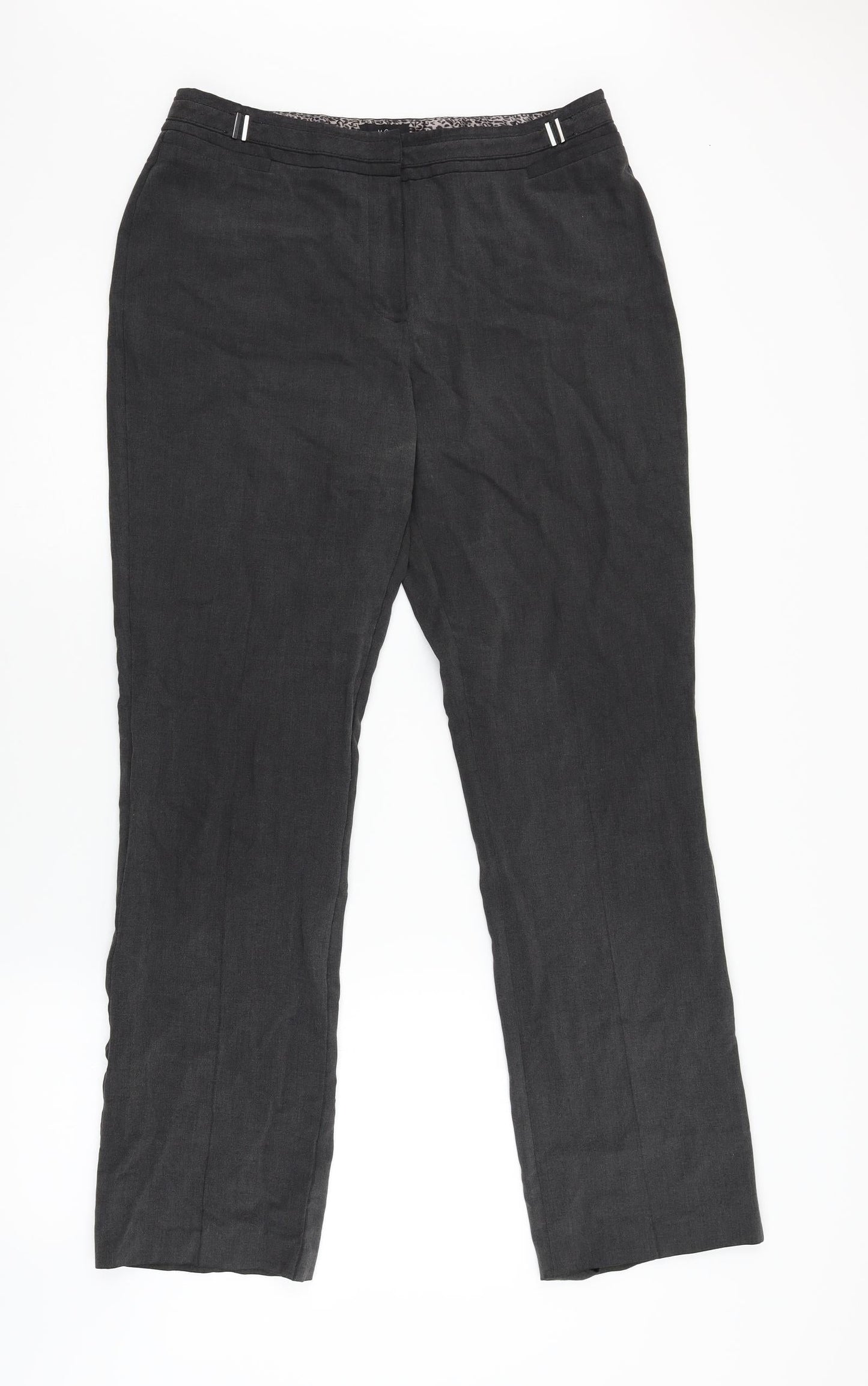 M&Co Womens Black   Trousers  Size 12 L30 in