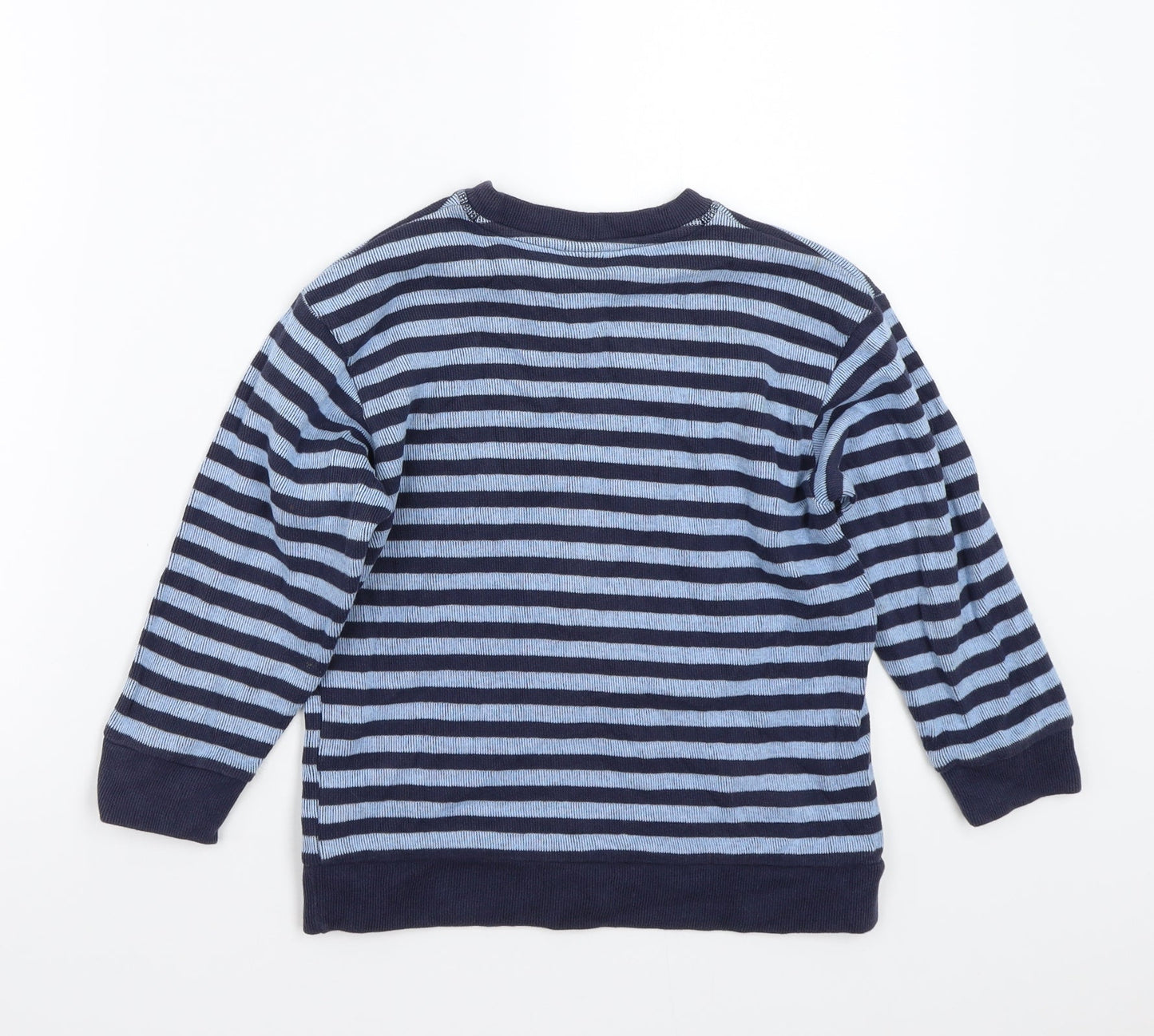 NEXT Boys Blue Striped  Pullover Jumper Size 6 Years