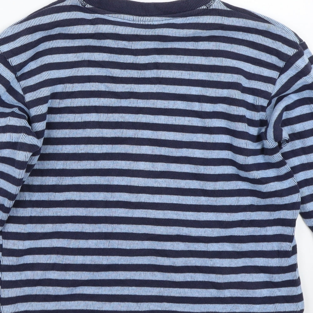 NEXT Boys Blue Striped  Pullover Jumper Size 6 Years
