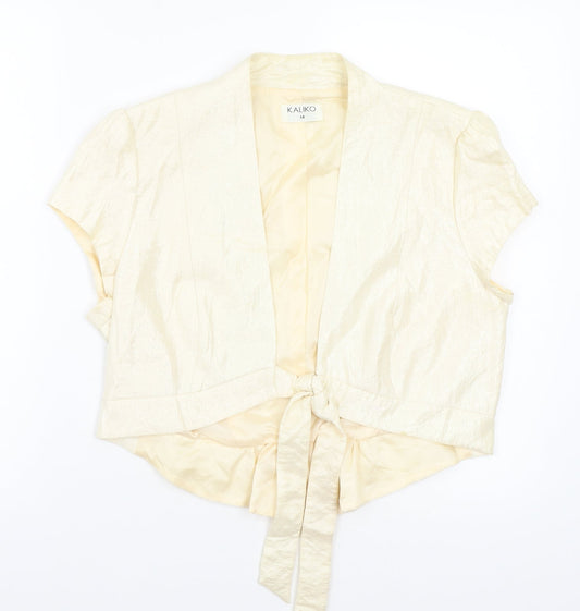 Kaliko Womens Beige   Jacket Blazer Size 14
