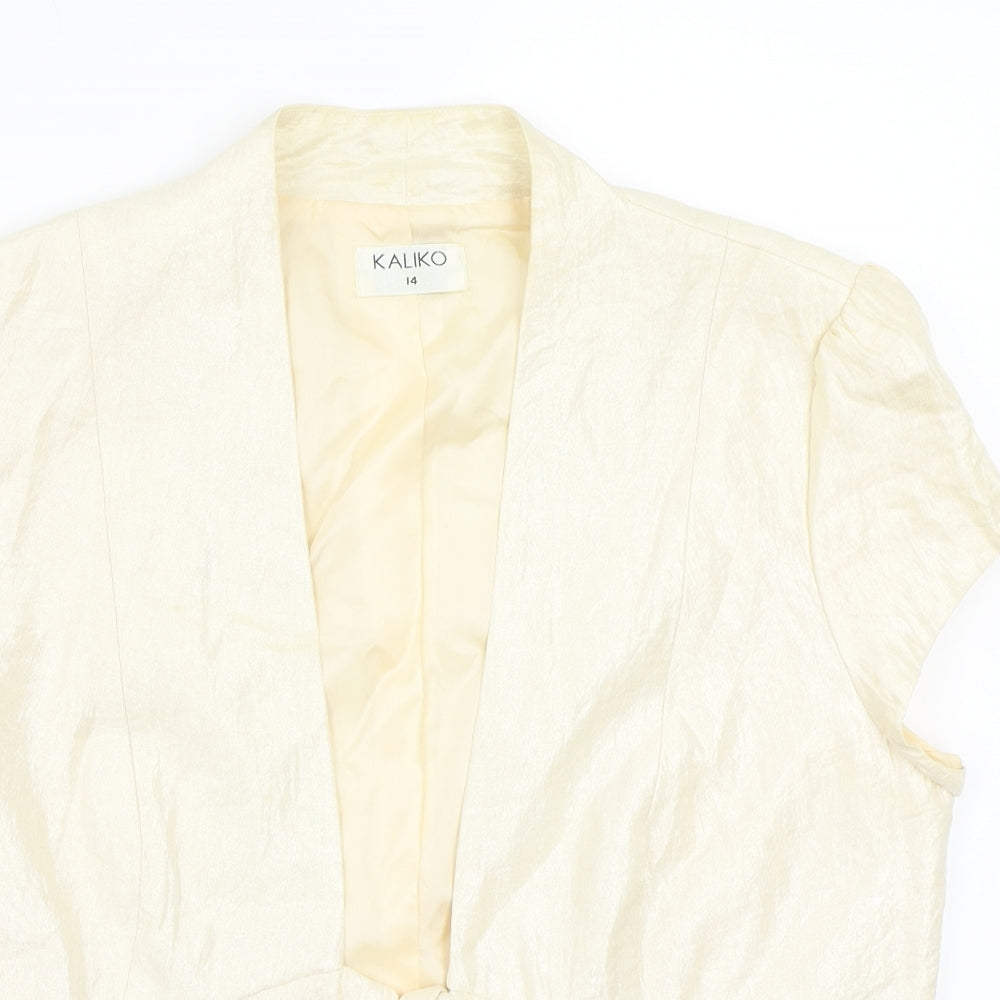 Kaliko Womens Beige   Jacket Blazer Size 14