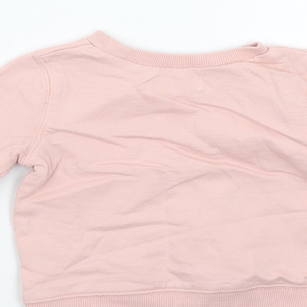 M&Co Girls Pink   Pullover Jumper Size 3-6 Months