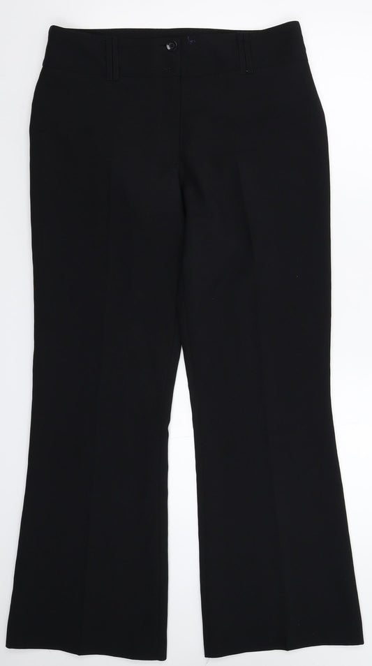 Papaya Womens Black   Dress Pants Trousers Size 12 L30 in
