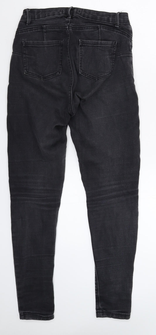 Denim & Co. Womens Black  Denim Jegging Jeans Size 8 L28 in