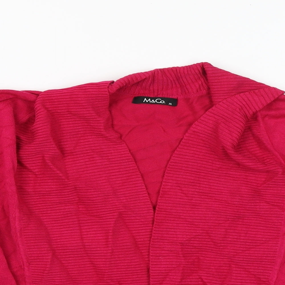 M&Co Womens Pink   Cardigan Jumper Size XL