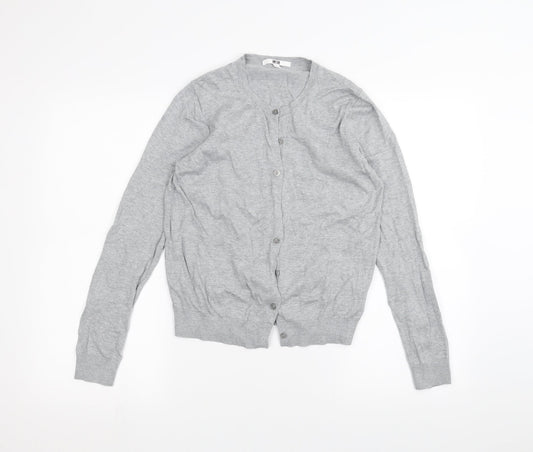 UNI Womens Grey   Cardigan Jumper Size S