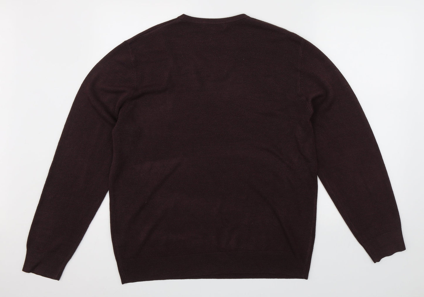 Marks & Spencer Mens Red   Pullover Jumper Size L